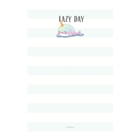 A5 Notepad : Whalicorn (Lazy Day)