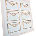 Paper Clips Envelope - Set of 6 (Rose Gold)
