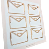 Paper Clips Envelope - Set of 6 (Rose Gold)