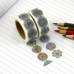 Washi tape - Colouring Flower Power