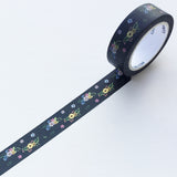 Black Floral Yellow / 15mm