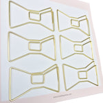 Paper Clips Bow - Set of 6 (Gold)
