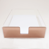 Acrylic Paper Tray (Rose Gold)