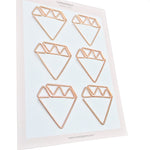 Paper Clips Diamonds - Set of 6 (Rose Gold)