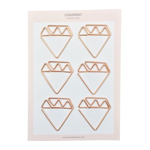 Paper Clips Diamonds - Set of 6 (Rose Gold)