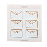 Paper Clips Envelopes- Set of 6 (Gold)