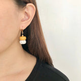 Gold Gatsby Polka Dots (Short Dangle) Earrings