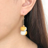 Gold and Cement Earrings