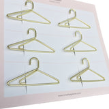 Paper Clips Hangers - Set of 6 (Gold)