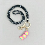 Lanyard With Triple Rainbow Charm (Choose your own strap pattern)