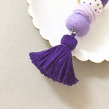 Purple Bag Charm with Purple Tassel