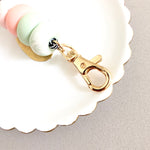 Pastel Greens Pastel Pink Lanyard Key Chain / Wristlet Strap