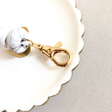 Minimalist Marble Lanyard Key Chain / Wristlet Strap (Polka Dots Strap)