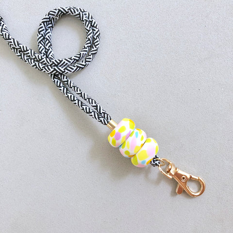 Candy Terrazzo Lanyard Key Chain / Wristlet Strap
