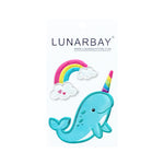 Puffy Sticker - Shiny Narwhal Rainbow with Metallic Foil