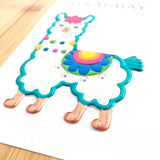 Puffy Sticker - Shiny Llama with Metallic Foil