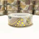 Pack of 5 -  Gold Foil Hearts Washi Tape Bundle