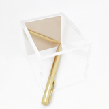Acrylic Pen Holder (Gold)