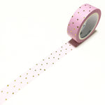 Polka Dots Pink Gold Foil / 15mm
