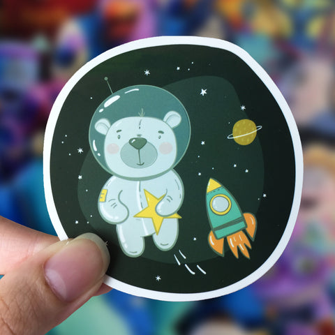 Vinyl Sticker - Space Bear